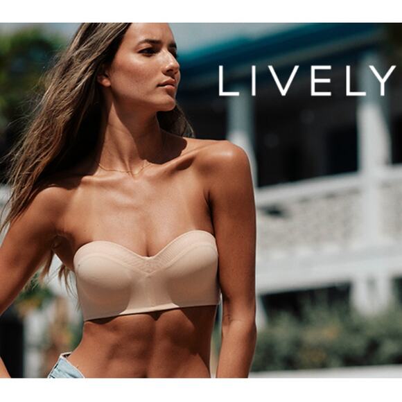 Lively Sheer trim strapless bra nude - Picture 1 of 2